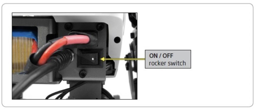 The Robotis page showing the power switch located on the DARwIn-OP2