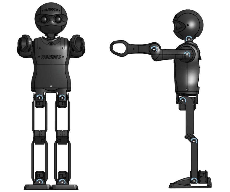 Coronal and saggital images of the NUgus robot